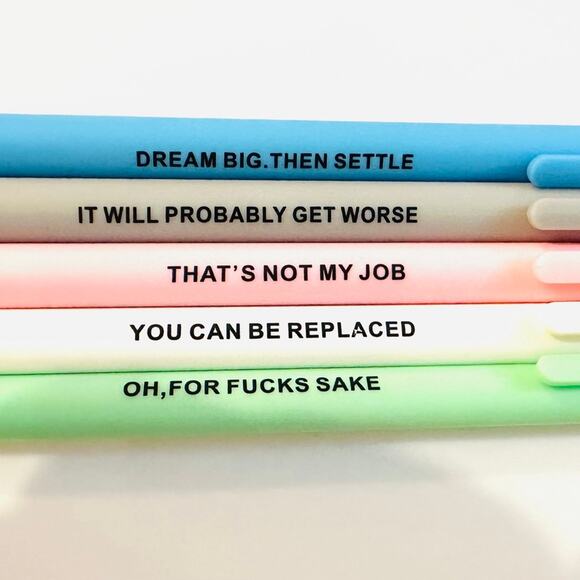 Funny Ink Pens Set of 5 - Picture 1 of 1
